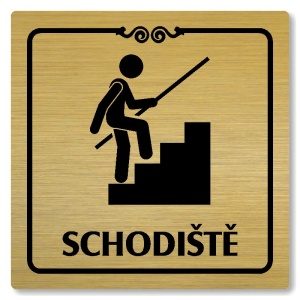 Schodiště, 100x100mm, zlatá, Texas